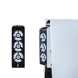 �y���_�b���}����p�Ή��zPlayStation5�p��p�t�@��LED���C�g�t����p�t�@�����^PS5�R���\�[���p���M3.0USB�|�[�g�t�O�t���N�[���[�f�B�X�N�Ńf�W�^���ł̗����ɑΉ��z���C�g�ƃu���b�N�A�c