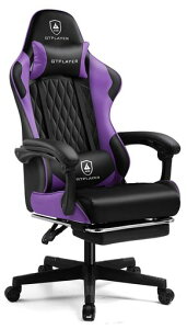 GTPLAYER PC�Q�[�~���O�`�F�A �f�X�N�`�F�A pc�`�F�A �֎q �e�����[�N 145°���N���C�j���O �t�b�g���X�g �Q�[���`�F�A �n�C�o�b�N �����o�[�T�|�[�g �|�P�b�g�R�C�������� PU���U�[ GTP900 (PURPLE)