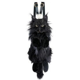 Chongker 猫 ぬいぐるみ ハンドメイド リアルな猫型リュック 猫のぬいぐるみペット好きな人へのプレゼント 女性へのプレゼント (黒メイン猫)