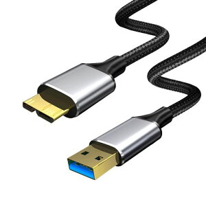 USB3.0�P�[�u��MicroB�n�[�h�f�B�X�N�P�[�u��5Gbps�f�[�^�����]�����ϋv���O�t��HDD/SSD�f�W�^���J����SamsungGalaxyS5�AGalaxyNote3�ȂǂɑΉ��p(USB�^�C�vA�I�X-