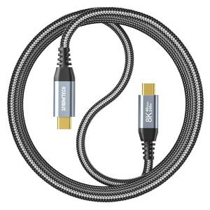 USBC�P�[�u��8K/60Hz�f���o�́y40Gbps�����f�[�^�]��240W/5A�}���[�dPD�Ή��zUSB3.2Gen2Type-C�P�[�u���Ή�Thunderbolt4/3MacBookPro/iPadPro13/iPhone