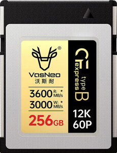 VosNeoV-CFeB-256GB-4.0CFexpressTypeB4.0�������[�J�[�h256GB12K60P�Ή��ő�Ǎ�3600MB/s�ő发��3000MB/s