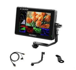 Feelworld LUT7 PRO 7�C���`�����P�x2200 nits 3D LUT�^�b�`�X�N���[��DSLR�J�������j�^�[1920x1200 IPS 4K HDMI��/�o��(F970�O�t�������L�b�g�t��)