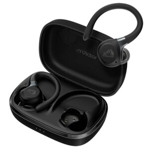 JVC�P���E�b�hVictorHA-EC77T-B���C�����X�C���z��Bluetooth5.4�m�C�Y�L�����Z�����O�C���[�t�b�N�X�|�[�c�}�C�N�t�����^�y�ʖh���h�oIP57�{�̎���6.0g(�Ў�)�ő�40���ԍĐ��u���b�N