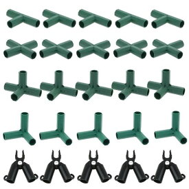 10個 DIYプラントステークジョイント 支柱プラントサポート コネクタ ガーデンツール 温室アクセサリ 固定 (25個 11mm用)