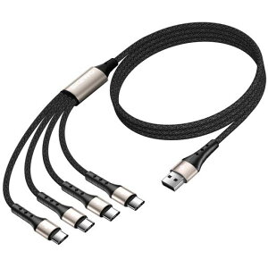 SIQIWO}`USBCP[u}[d[1.2M/2pbN]QC3.0(3A)USBCXvb^[P[u4in1[dR[h4̃^CvC|[gtiPhone1516/17V[YiPadAirPro