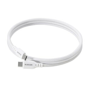 �G���R��USBTypeC�P�[�u��1mPD�Ή�60W/3A�}�O�l�b�g���b�V���P�[�u���f�����ɂ������炩�z���C�g�yiPhone16�V���[�Y�Ή����؍ρzMPA-CCMG10WH