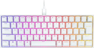 CORSAIR K65 RGB MINI 60%���J�j�J���Q�[�~���O�L�[�{�[�h Cherry MX �X�C�b�`�̗p �z���B�g CH-9194114-JP ���{��z��