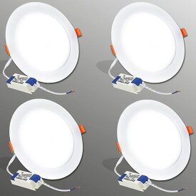 LEDダウンライトφ15018W埋め込み式天井ライト埋込型LEDAC85-265V調光器非対応電源外置工事必要照射角120度密閉器具対応埋込穴φ150mm昼光色(4個セット)