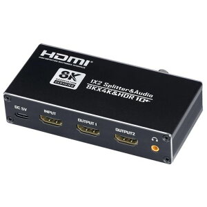 BLUPOW 8K60Hz HDMI���������� 4K120Hz���z�� 1����2�o��(�����o��:�����E���f�W�^���E3.5mm�X�e���I) �Z���N�^�[ �I�[�f�B�I���� �X�v���b�^�[ 2��ʓ����o�� PS5�EPS4Pro�EXbox�EFire TV�EBlu-ray