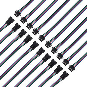 BTF-LIGHTING4�s��10�y�ASMJST�R�l�N�^�[15cm���C���P�[�u�������R�[�h10���X-10�I�XRGB50503528WS2801APA02�Ȃ�LED�e�[�v���C�g�p