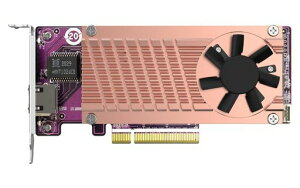 QNAP(�L���[�i�b�v) �p�t�H�[�}���X �����コ����A2 x PCIe Gen3 NVMe SSD & 1 x 10GbE �|�[�g �g���J�[�h QM2-2P10G1TB / �������K���ʕi silver