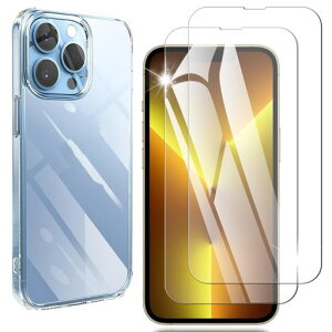 NutmegiPhone13Pro�K���X�t�B����(2��)+iPhone13Pro�P�[�X�N���A(1��)�y���Ɏq�f�ލ̗p�z�A�C�z��13�v���t�B�����ی�t�B�����J�o�[�g�уP�[�X�X�}�z�P�[�X�d�x9H�����ߗ��w��h�~