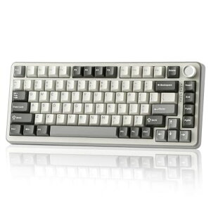 YUNZII B75 PRO 75% �K�X�P�b�g�Q�[�~���O�L�[�{�[�h �������J�j�J���L�[�{�[�h BT/2.4G/�L�� ���C�����X �z�b�g�X���b�v ���� RGB �m�u�t���J�X�^���L�[�{�[�h Mac/Win�p �Z�K�F�؎擾 (�O���[, �~�c