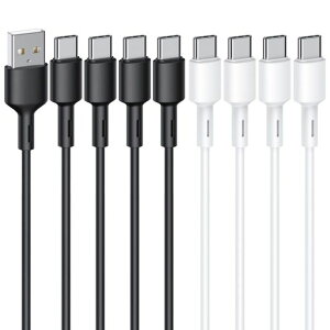 USB Type C �P�[�u�� �y8�{�Z�b�g 1m�z�^�C�v C �[�d�P�[�u�� �}���[�d �����f�[�^�]�� �f���h�~ Samsung Galaxy S20/S10 Huawei P30 / P20 / P10 Google Pixel Xperia XZ