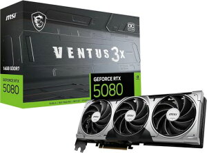 MSI GeForce RTX 5080 16G VENTUS 3X OC �O���t�B�b�N�X�J�[�h VD9013