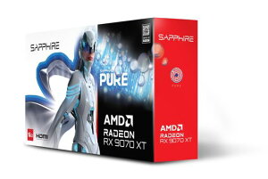 SAPPHIRE PURE Radeon RX 9070 XT GAMING OC 16GB �O���t�B�b�N�X�{�[�h 11348-02-20G VD8984
