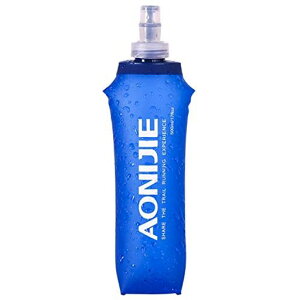 Azarxisハイドレーションボトル折りたたみ水筒TPU水筒携帯式ボトルウォーターボトルソフトフラスク軽量給水ランニングマラソン登山トレイルサイクリングアウトドア250ml350ml450ml500ml