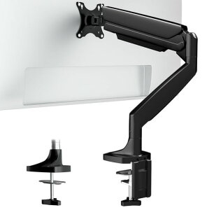 WORLDLIFTPCモニターアーム17-45インチ対応耐荷重1-15kg液晶ディスプレイルアームアルミニウム合金製シングルアームグロメット式&クランプ式多角度調節ケーブル収納