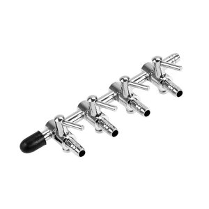 エアチューブ分岐酸素分岐分岐管1分岐気流制御調節可能水槽用アクアリウムエアーチューブエアーポンプインストール簡単魚タンクエアレーション用品(4分岐)