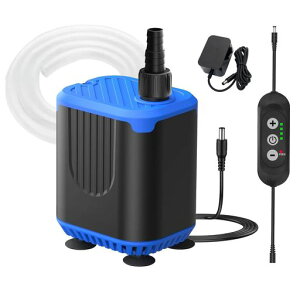 水中ポンプ小型4段階流量調整THYESCOMAC-DC循環ポンプ底部入水式コントローラー付き給水・排水ポンプ給餌モード搭載ウォーターポンプ最大吐出量400L/H最大揚程1.5M静音2種類ノズル付き