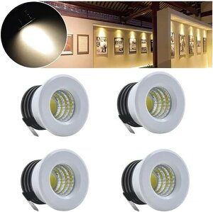 LED���^���ߍ��ݎ��V��_�E�����C�g4pcs3WLED�_�E�����C�g�~�j�X�|�b�g�_�E�����C�g�L�b�`���K�i�N���[�[�b�g�L��DIY�Ɩ��p�V��E�H�[���z���C�g�V���[�P�[�X���C�g�L���r�l�b�g�_�E�����c