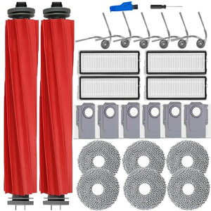 EATBALE �Ή�Roborock QV 35S/QV 35A ���{�b�g�|���@�������i�L�b�g�̕t���i: ���C���u���V 2�{�A���b�v�N���X 6���A�t�B���^�[ 4�A�_�X�g�o�b�O 6�A�T�C�h�u���V 6�A�N���[�j���O�u���V 1�{�c