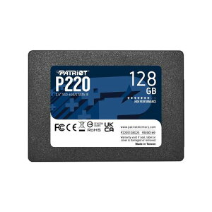 Patriot P220 128GB Internal SSD - SATA 3 2.5�h - Solid State Drive - P220S128G25