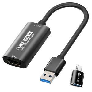 Guermok USB3.0 �Q�[���z�M�p�r�f�I�L���v�`���J�[�h,4K �J�������N,1080P@60FPS,HDMI to USB A/C �L���v�`���f�o�C�X,Oculus Quest3/iPad/MacOS/Switch/Xbox/PS5/PS4