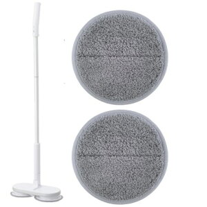 マイクロファイバークロス回転モップクリーナーに対応CCPと互換性替えキャッチモップモップパッド立体吸着ウエットシート乾湿両用(2枚)