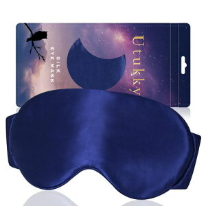 Utukkyアイマスクシルク睡眠用遮光快眠グッズあいますくおしゃれ天然シルクアイマスク睡眠グッズ目隠しシルクアイピロー圧迫感なし肌に優しい通気性睡眠改善遮光超軽量柔らかい快眠旅…