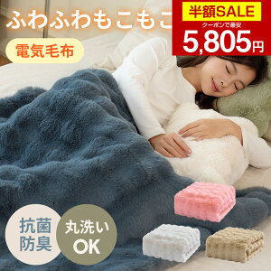 【クーポンで最安5805円】「楽天1位」ふわとろ毛布 電気毛布 掛け敷き モコモコブランケット 極上ふわとろ 毛布ブラン