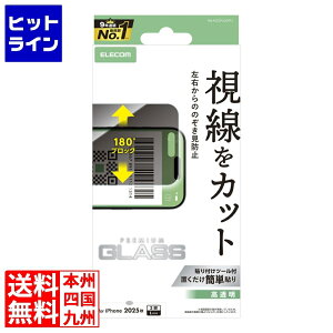 エレコム iPhone 17 Pro Max ガラスフィルム のぞき見防止 左右 PM-A25DFLGGPF2