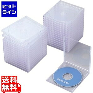 【お買い物マラソン】10/27 AM9:59まで エレコム Blu-ray/DVD/CDケース(標準/PS/1枚収納) CCD-JSCN30CR