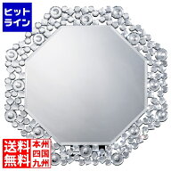 【お買い物マラソン】8/11 AM1:59まで 卓上ミラー 壁掛けミラー 八角ミラー クリスタル風 風水 演技の良…