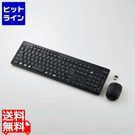 【同一店舗買い回りでポイント最大10倍　05/27 01:59まで】 エレコム キーボード ワイヤレス マウス付き 静音 抗菌 ブラック TK-FDM116SKMBK