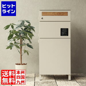 【お買い物マラソン】10/27 AM9:59まで 宅配ボックス付ポスト【Gian(ジャン)】宅配2段タイプ(グレージュ) PBX-043