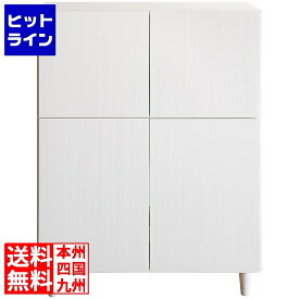 【スーパーSALE】12/11 AM1:59まで キャットトイレクローゼット 幅75 高さ99 木目柄 CR-1011 ホワイト 宮武製作所