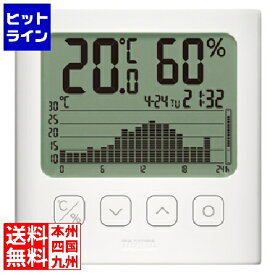 【04/27 09:59まで、お買い物マラソン】 タニタ グラフ付デジタル温湿度計 TT581WH TT-581