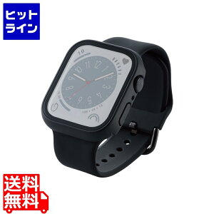 �G���R�� �A�b�v���E�H�b�` �J�o�[ Apple Watch Series 8 / 7 45mm �t���J�o�[ �S�����K���X �\�ʍd�x10H �S�ʕی� �t�� ���� �ϏՌ� �w��h�~ ���ʃ}�b�g �u���b�N AW-22AFCGOBK