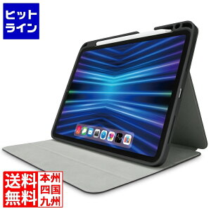 �G���R�� iPad Pro 11�C���` ��4���� ( 2022 ) �p �P�[�X �\�t�g���U�[ �J�o�[ �蒠�^ �}�O�l�b�g �t���b�v �t���[�A���O�� �Ռ��z�� �u���b�N TB-A22PMSABK