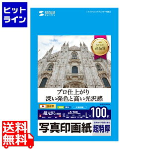 要エントリ【10/25限定当選確率2分の1!1等最大100%ポイントバック】  サンワサプライ インクジェット写真印画紙・超特厚 JP-EP1NLN