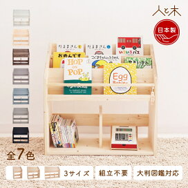 楽天市場】絵本棚 完成品 大容量 スプルース材の表紙が見える絵本棚 