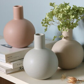 花瓶 陶器 フラワーベース ASH ロング 直径10.5cm×高さ13cm