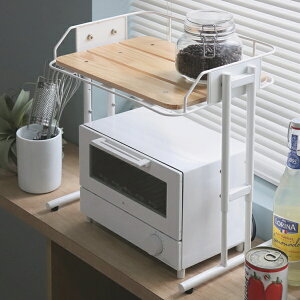 【選べる特典付き】 トースター上ラック レンジ上ラック カウンター上ラック 一段 スチール 木製天板 Mash マッシュ マルチラック