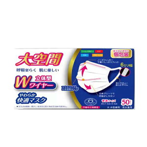 \30日限定☆全商品対象10%OFFクーポン/TSJ Wワイヤー やわらか快適マスク 個包装 50枚入 普通サイズ【衛生 立体 風邪 ウイルス 肌にやさしい】