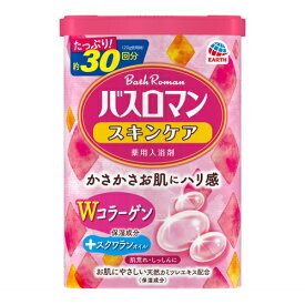 アース製薬　バスロマン　スキンケア　Wコラーゲン　600g【入浴用品 入浴剤 肌 リフレッシュ 疲労回復】