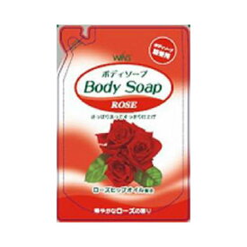 【訳あり】日本合成洗剤 WINS BODY SOAP ローズ 詰替用 400ml【数量限定 在庫限り 衛生 風呂 ボディケア 体臭 浴用】