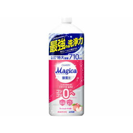＼初回購入限定★全商品8％OFFクーポン／ライオン チャーミー マジカ CHARMY Magica 酵素+ ピーチの香り 詰替 710mL【 食器用洗剤 水切れ スポンジ まな板 ふきん 除菌 】