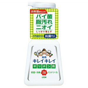 \30日限定☆全商品対象10%OFFクーポン/ライオン キレイキレイ薬用キッチン泡ハンドソープ 本体 230ml【衛生 ボディケア 石鹸 ハンドソープ】